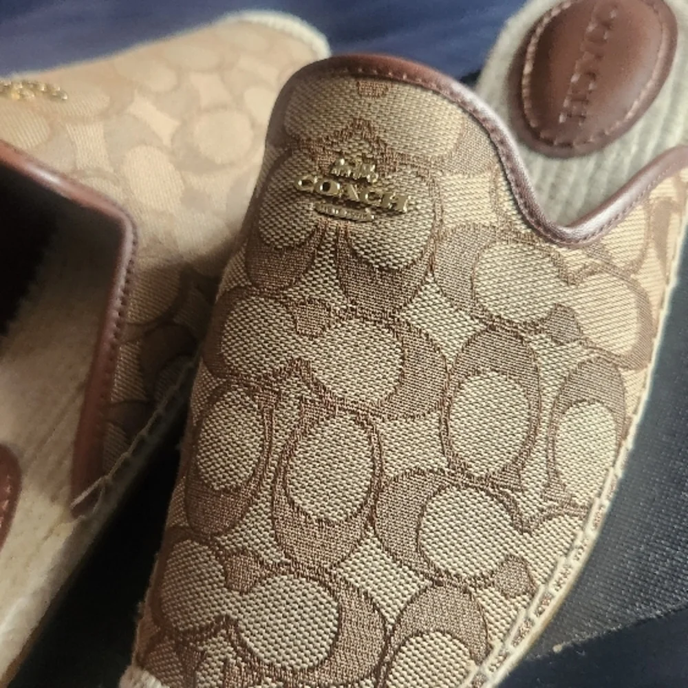 Coach Women's Beige Slip-On Shoes - Picture 2 of 3